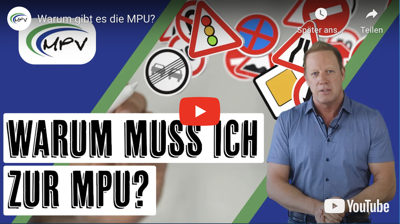 MPV GmbH Video: Warum muss ich zur MPU? – Gründe für die medizinisch-psychologische Untersuchung (MPU) nach Verkehrsverstößen.