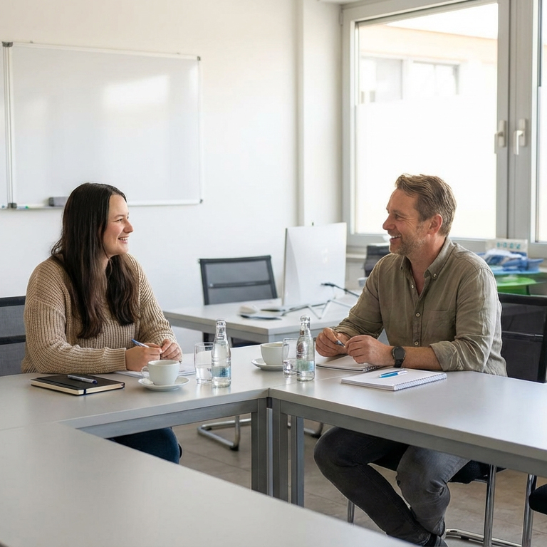 Beratungsgespräch zur MPU-Vorbereitung bei der MPV GmbH am Standort Regensburg.